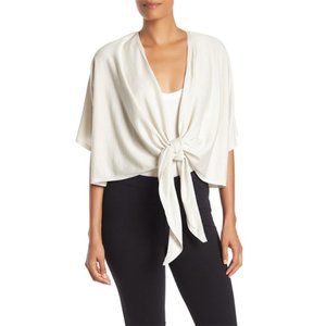 NWT Eileen Fisher Tie Front Cardigan in Bone XS